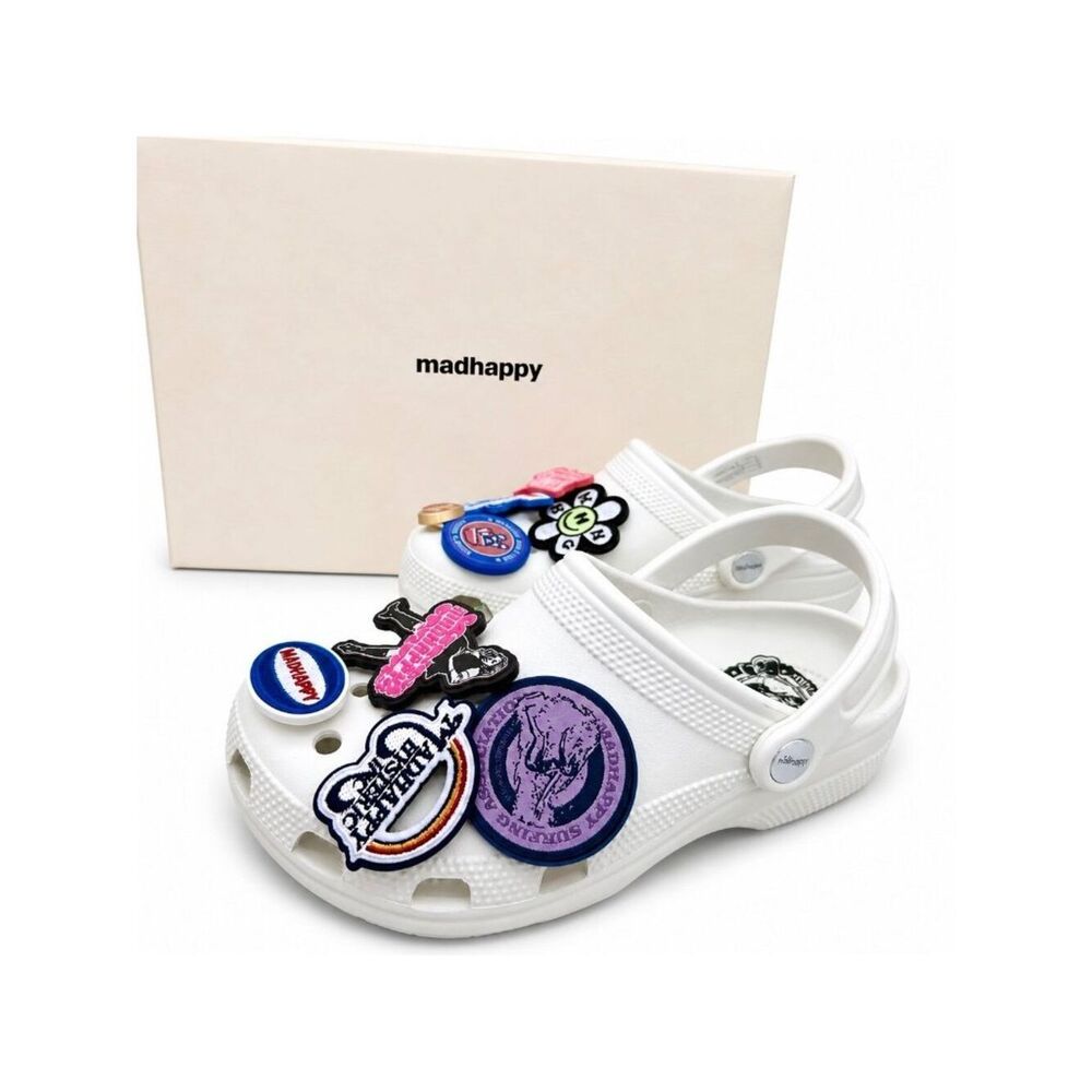 Madhappy x Crocs Hysteric Glamour Classic Clog M5 W7 Almost White Jibbitz NIB